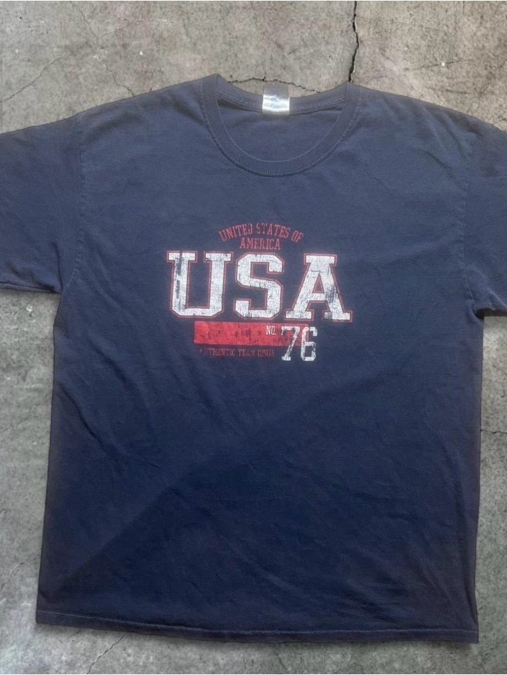 USA Graphic Crewneck T-Shirt - Navy